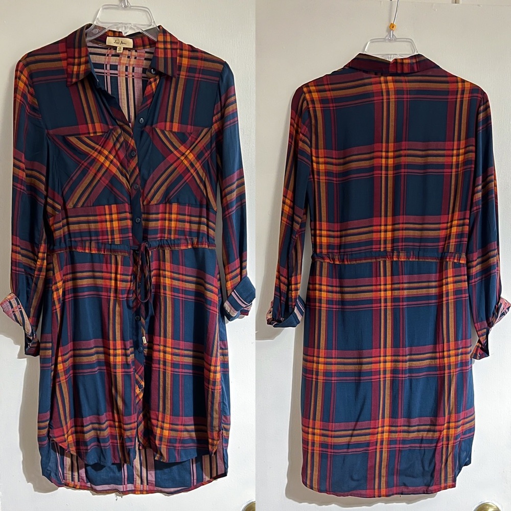 Plaid Fall Shirt Dress